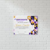 Abstract Geometric Certificate of Achievement Mode
