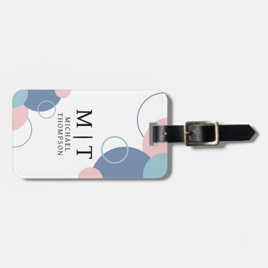 Abstract Geometric Circle Design Background Gepäckanhänger (Vorderseite horizontal)