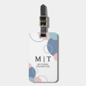 Abstract Geometric Circle Design Background Gepäckanhänger (Vorderseite vertikal)