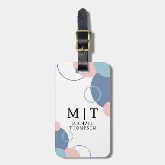 Abstract Geometric Circle Design Background Gepäckanhänger (Vorderseite vertikal)