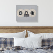 Abstract Geometric Circles and Lines Leinwanddruck (Insitu (Schlafzimmer))