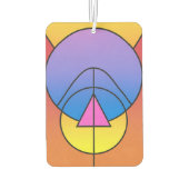 Abstract Geometric Circles Line Colorful Autolufterfrischer (Rückseite)