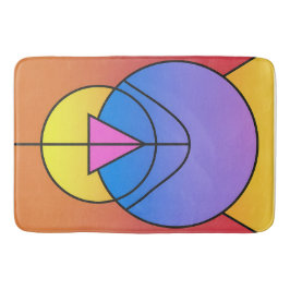 Abstract Geometric Circles Line Colorful  Badematte