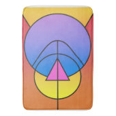 Abstract Geometric Circles Line Colorful  Badematte (Vorderseite Vertikal)