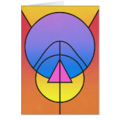 Abstract Geometric Circles Line Colorful Card (Vorne)