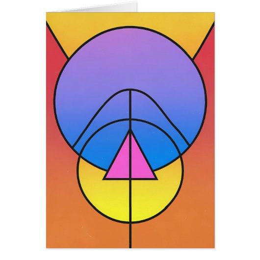 Abstract Geometric Circles Line Colorful Card (Vorne)