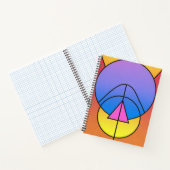 Abstract Geometric Circles Line Colorful Notizblock (Innenseite)