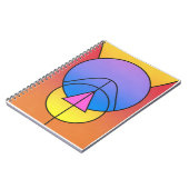 Abstract Geometric Circles Line Colorful Notizblock (Linke Seite)