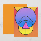 Abstract Geometric Circles Line Colorful Paper  (Vorne/Hinten)