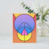 Abstract Geometric Circles Line Colorful Paper  (Stehend Vorderseite)
