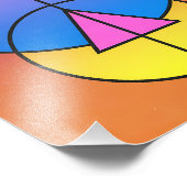 Abstract Geometric Circles Line Colorful Poster (Ecke)