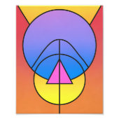 Abstract Geometric Circles Line Colorful Poster (Vorne)
