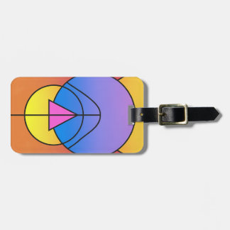 Abstract Geometric Circles Line Colorful Poster Gepäckanhänger