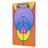 Abstract Geometric Circles Line Colorful Poster Klemmbrett (Links)