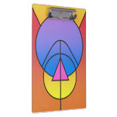 Abstract Geometric Circles Line Colorful Poster Klemmbrett (Rechts)