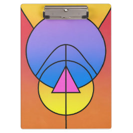 Abstract Geometric Circles Line Colorful Poster Klemmbrett