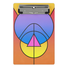 Abstract Geometric Circles Line Colorful Poster Mini Klemmbrett