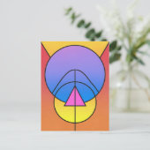 Abstract Geometric Circles Line Colorful Poster Postkarte (Stehend Vorderseite)