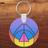 Abstract Geometric Circles Line Colorful Poster Schlüsselanhänger (Vorderseite)