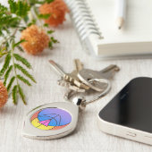 Abstract Geometric Circles Line Colorful Poster Schlüsselanhänger (Seite)