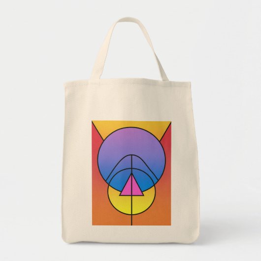 Abstract Geometric Circles Line Colorful Tragetasche (Vorne)