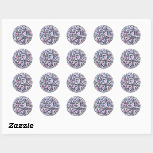 Abstract Geometric Circles Mandala Sticker (Blatt)