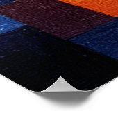 Abstract Geometric Cityscape Colorful Modern Art  Poster (Ecke)