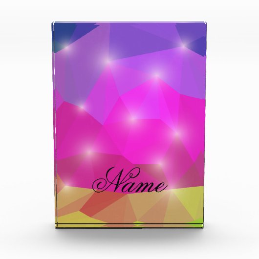 Abstract Geometric Crystal Mosaic in Pink Fotoblock (Vorderseite)