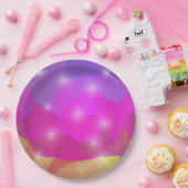 Abstract Geometric Crystal Mosaic in Pink Pappteller (Party)