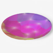 Abstract Geometric Crystal Mosaic in Pink Pappteller (Schrägansicht)