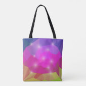 Abstract Geometric Crystal Mosaic in Pink Tasche (Rückseite)