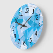 Abstract Geometric Dreieck Pattern | Wall Clock Große Wanduhr (Winkel)