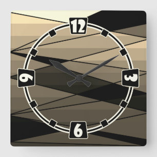 Abstract geometric elementare modern design simple quadratische wanduhr