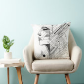 Abstract Geometric Face Kissen (Stuhl )