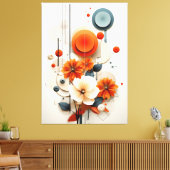 Abstract Geometric Floral Leinwanddruck (Insitu (Wohnzimmer))