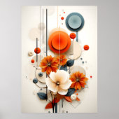 Abstract Geometric Floral Poster (Vorne)