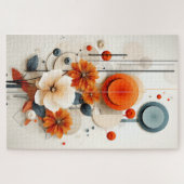 Abstract Geometric Floral Puzzle (Horizontal)