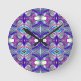 Abstract Geometric Fractal Runde Wanduhr