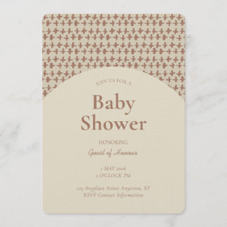 Abstract + Geometric Gender Neutral Brown Beige Einladung