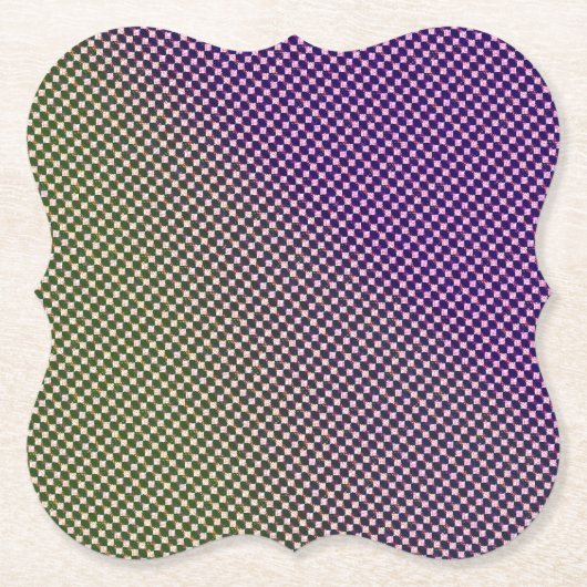 Abstract Geometric Gradient Checker Pattern 1278 Untersetzer (Vorderseite)