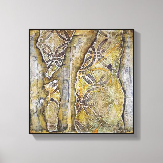 Abstract Geometric Grey & Yellow   Leinwanddruck (Vorderseite)