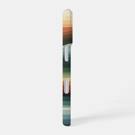 Abstract Geometric Hills iPhone 16 Hülle (Rechte Seite)