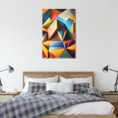 Abstract Geometric Leinwanddruck (Insitu (Schlafzimmer))