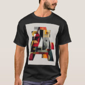 Abstract Geometric Letter A T-Shirt (Vorderseite)