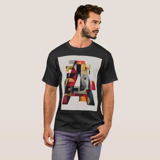 Abstract Geometric Letter A T-Shirt (Vorne ganz)