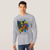 Abstract Geometric Long Sleeve Tee (Vorne ganz)