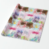 Abstract Geometric Low Poly Mosaic Geschenkpapier (Ungerollt)