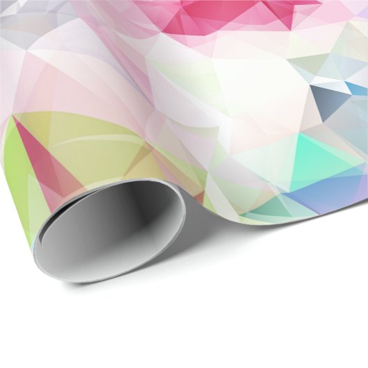 Abstract Geometric Low Poly Mosaic Geschenkpapier (Rolleneckpunkt)