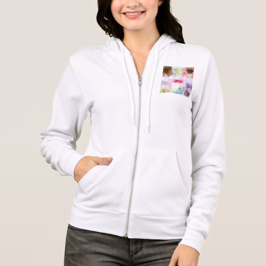 Abstract Geometric Low Poly Mosaic Hoodie (Vorderseite)