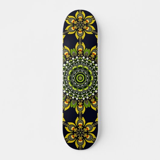 Abstract Geometric Mandala Art Design Skateboard (Vorne)